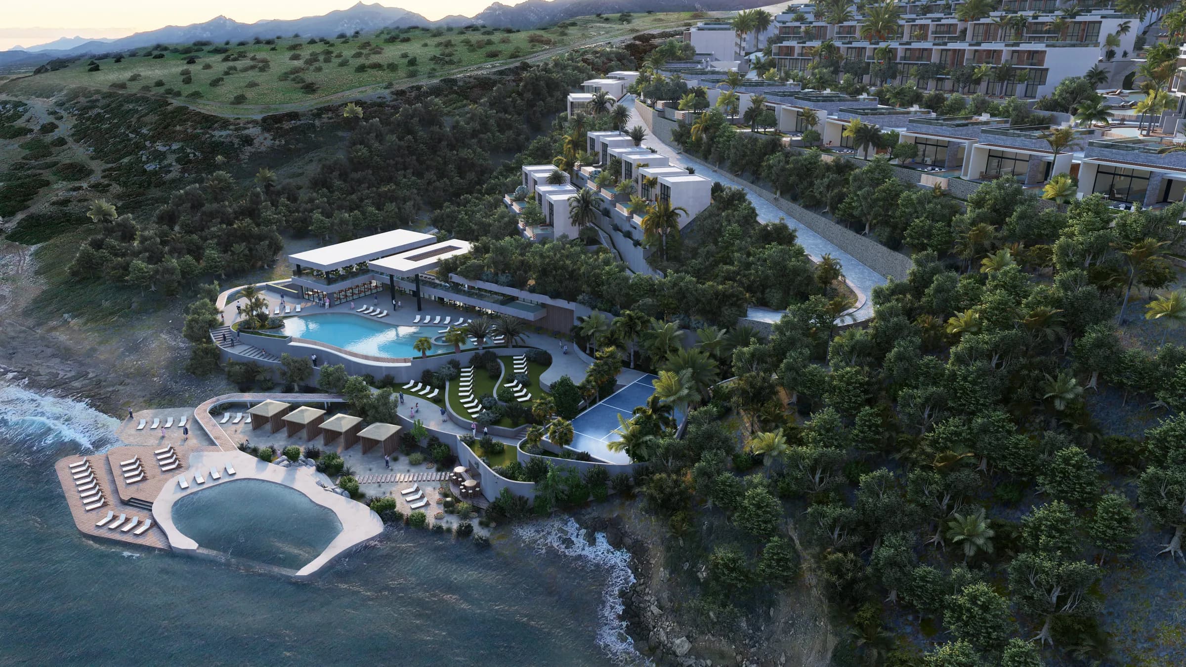 Klub plażowy i basen Lagoon w morzu (wizualizacja)