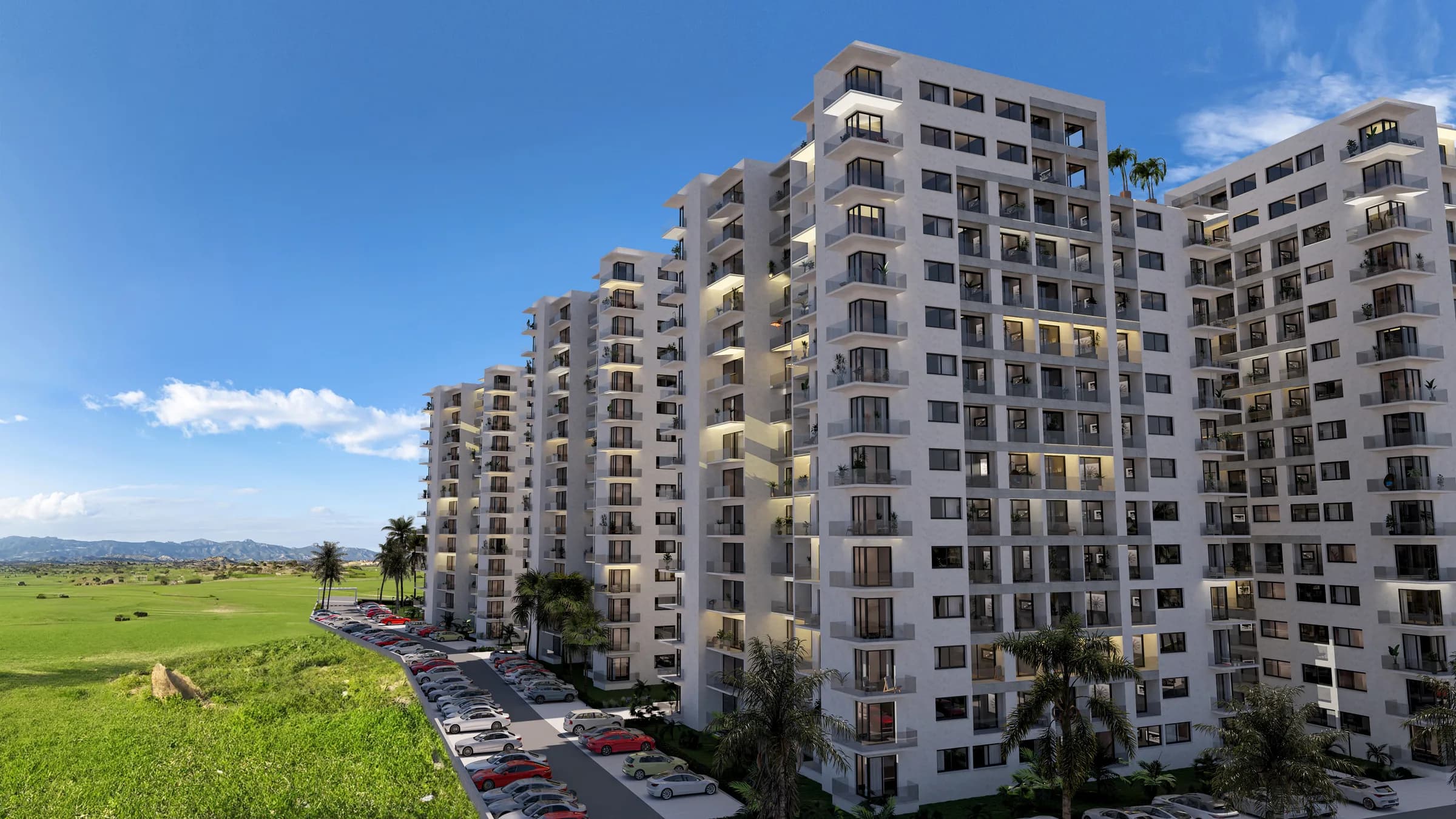 ЖК CC Towers İskele, візуалізація веж і навколишніх полів