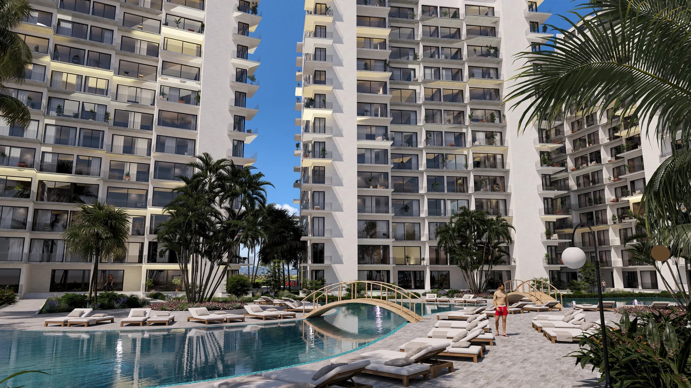ЖК CC Towers İskele, візуалізація басейну та веж