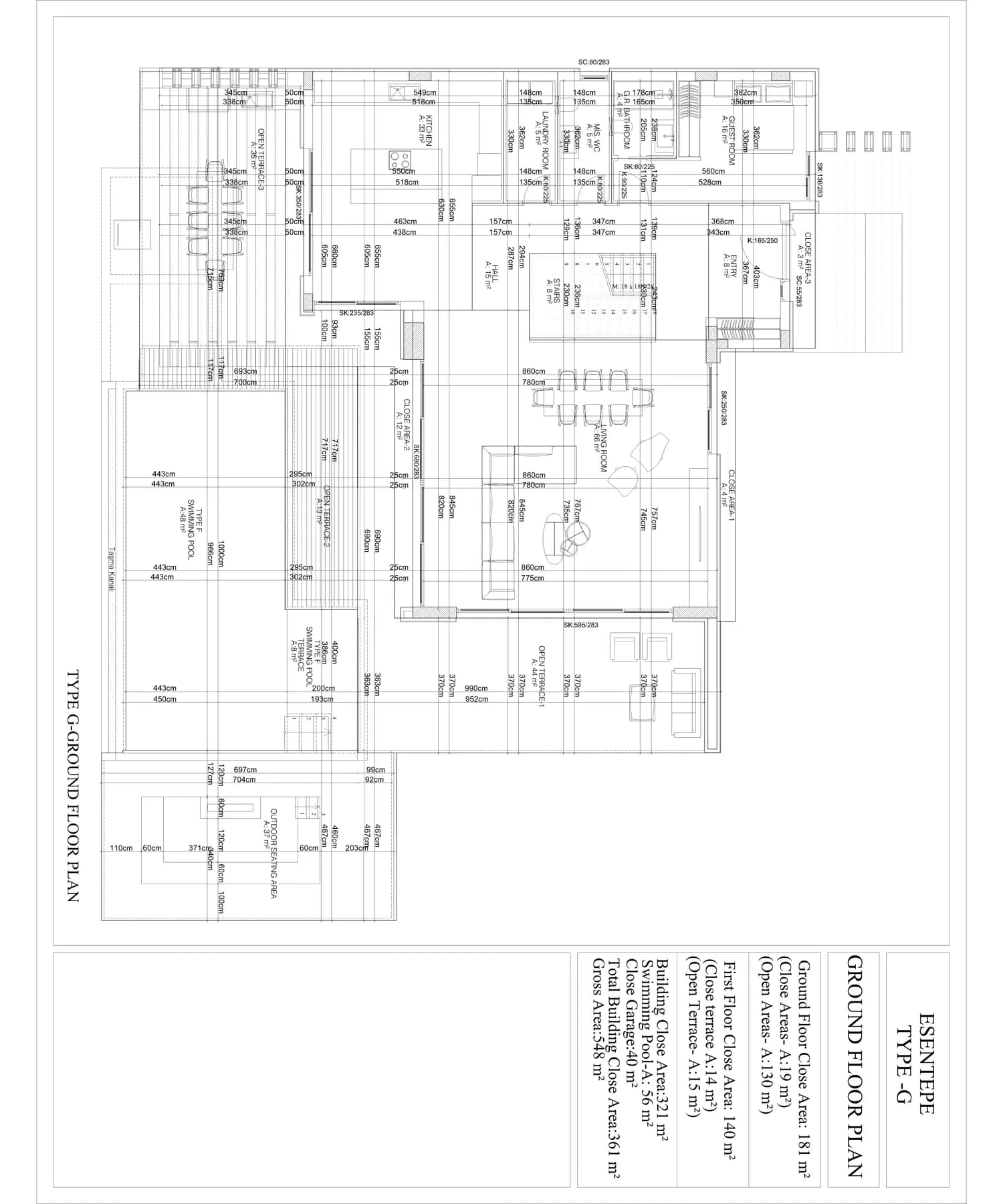 Villa 7: floor plan 1 of 2