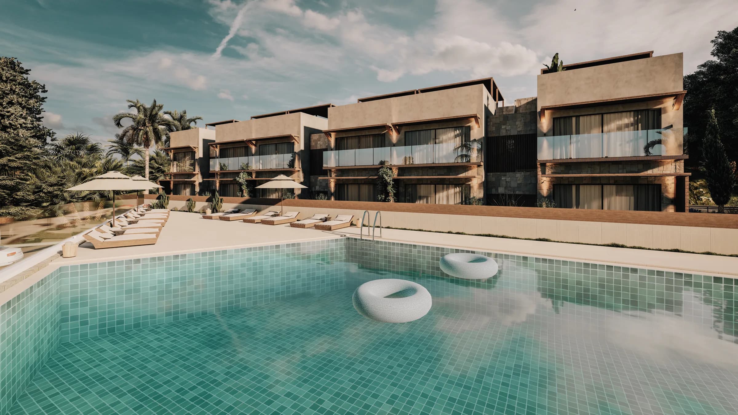 Pool-side view of the blocks (visualisation)