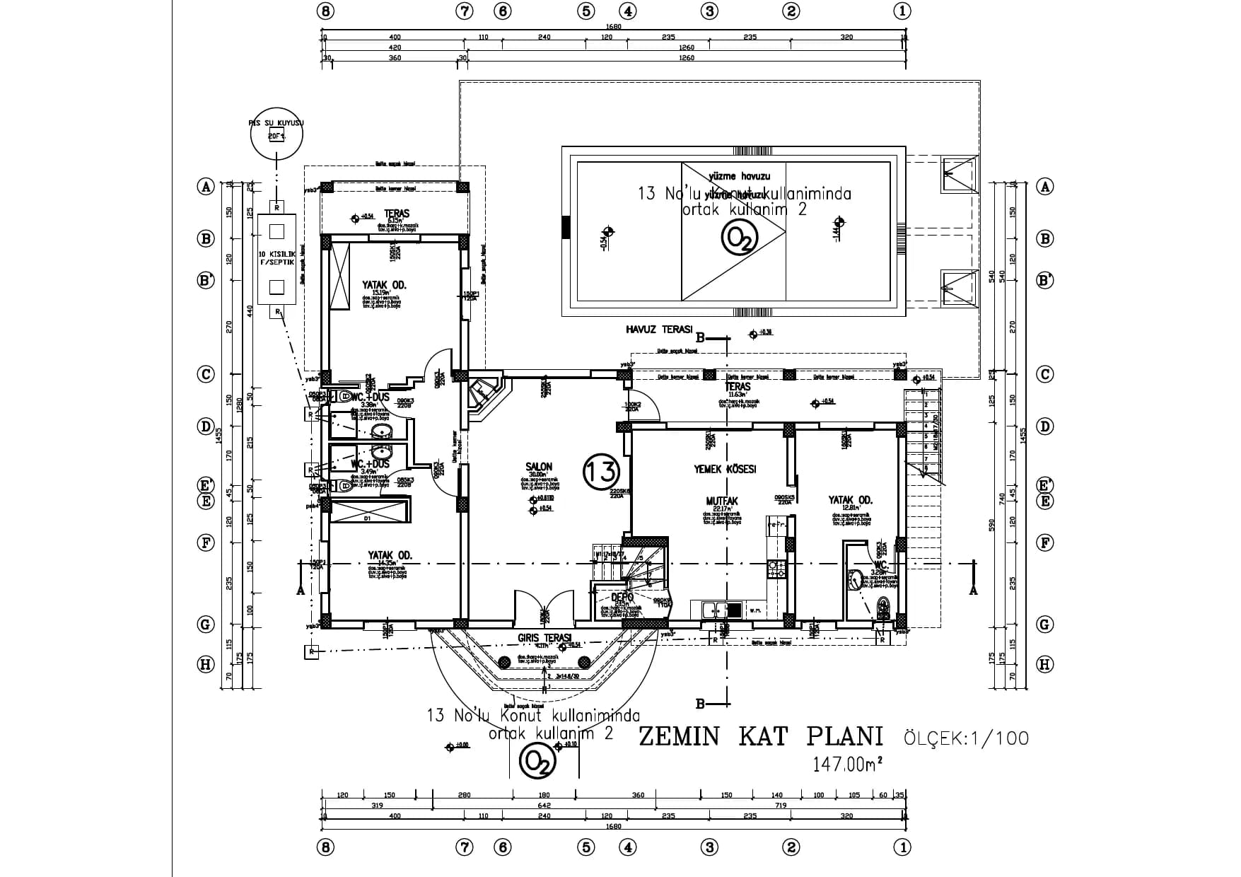 Villa B12: план 1 из 2