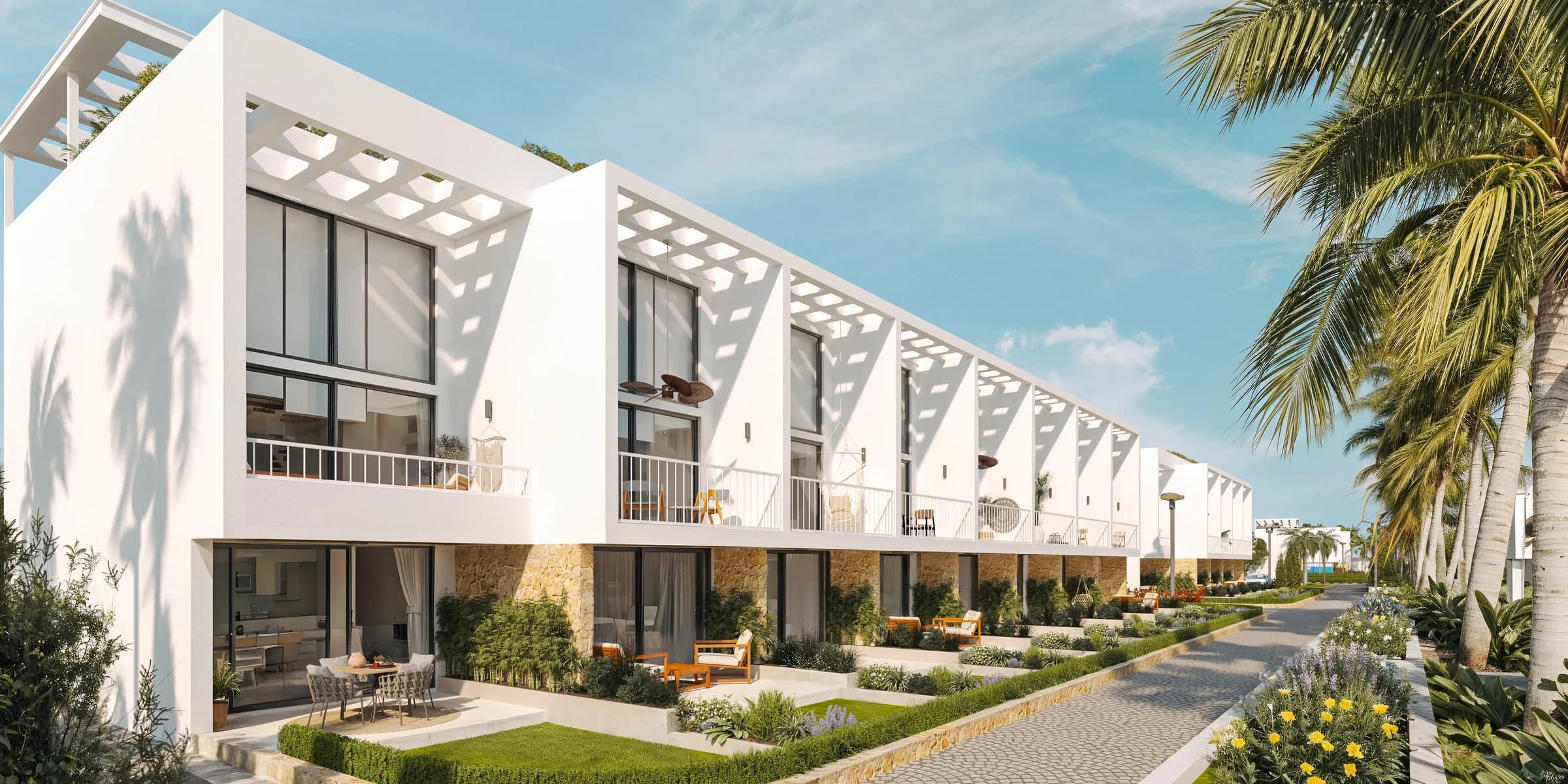 Mieszkania z ogródkiem na parterze i penthouse’y typu loft nad nimi (wizualizacja)